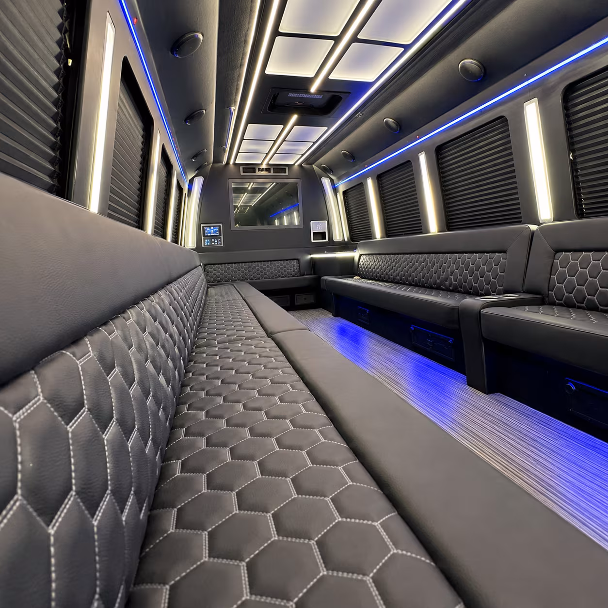 Elk Grove Bachelor & Bachelorette Transportation party bus exterior