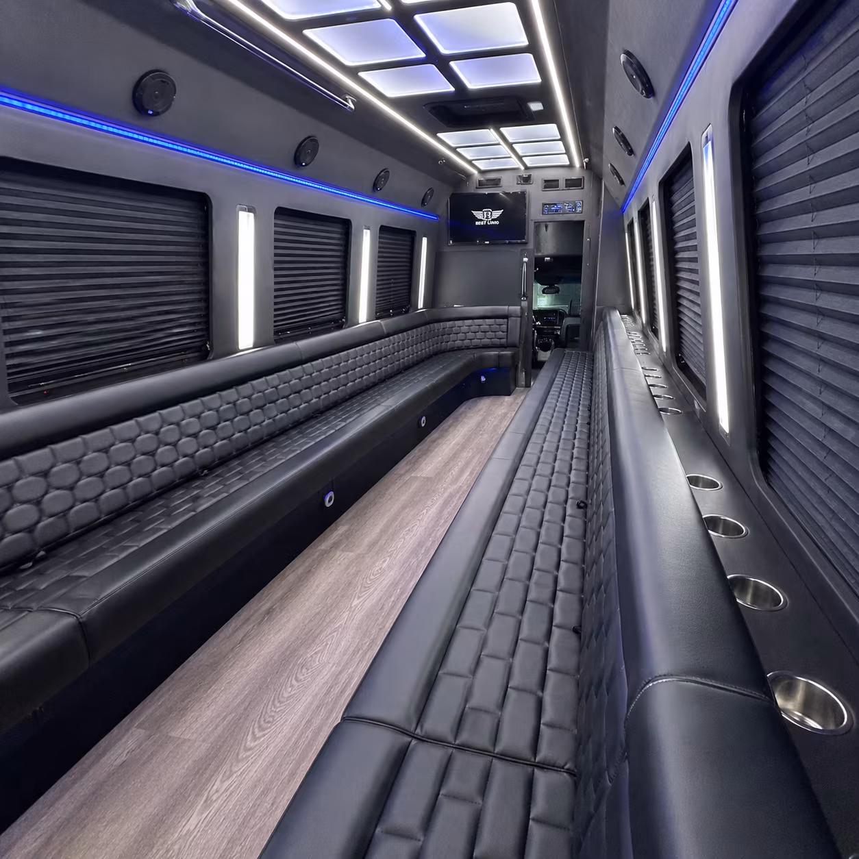 Elk Grove Concert & Music Festival Transportation party bus interior