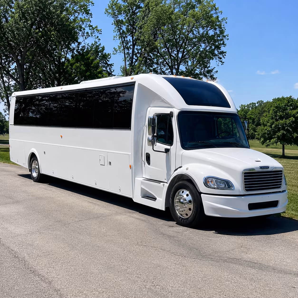 Elk Grove Private Event Transportation party bus exterior