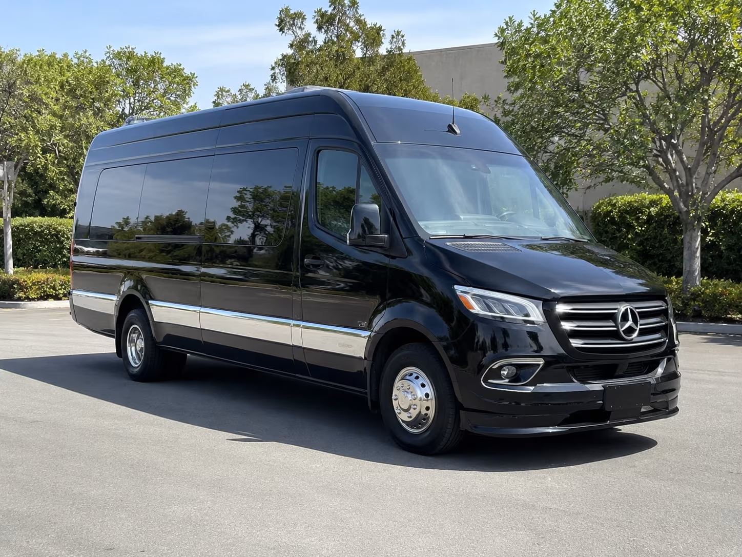Elk Grove School Event Transportation party bus exterior