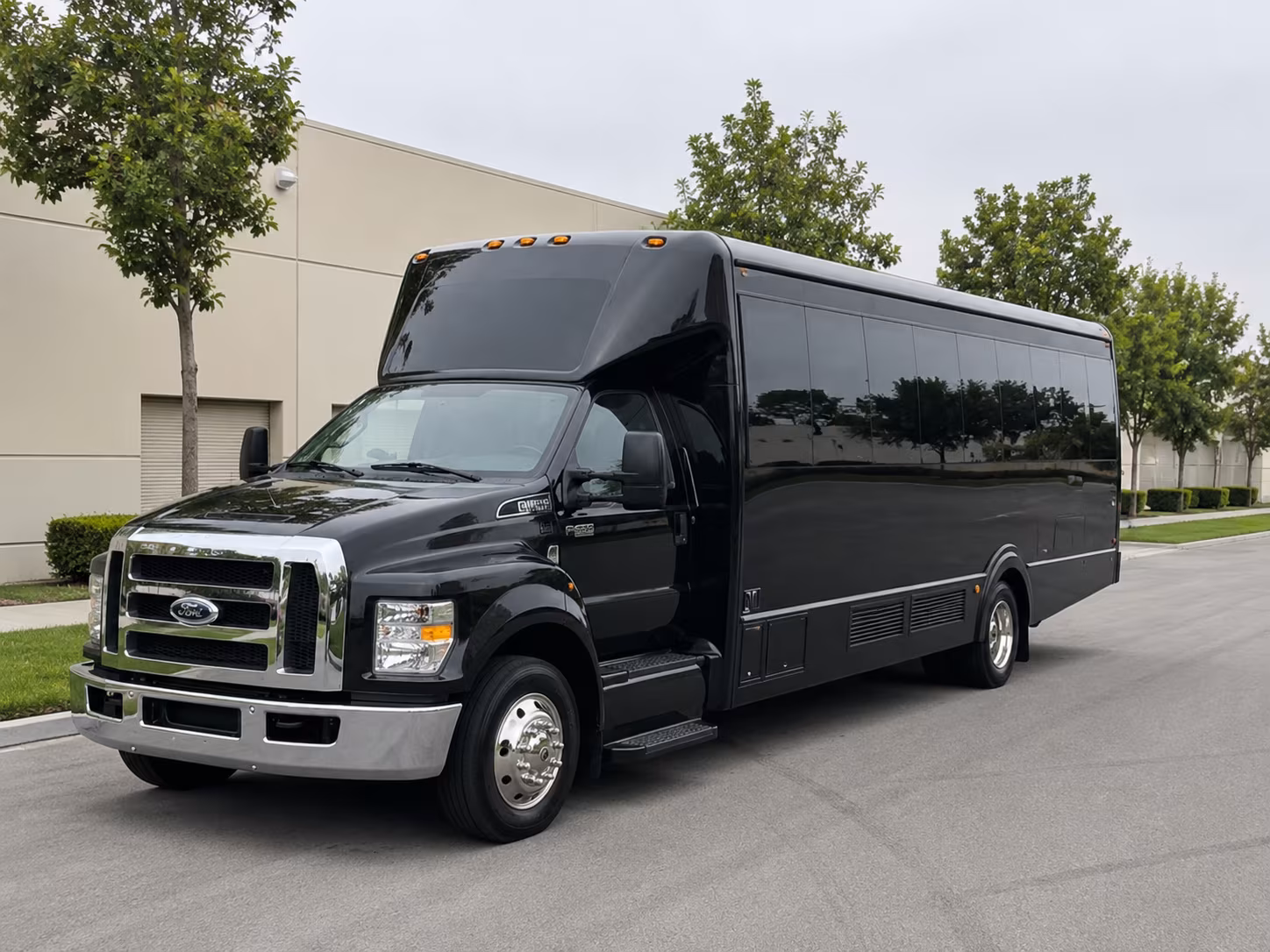 Elk Grove Sporting Event Transportation party bus exterior