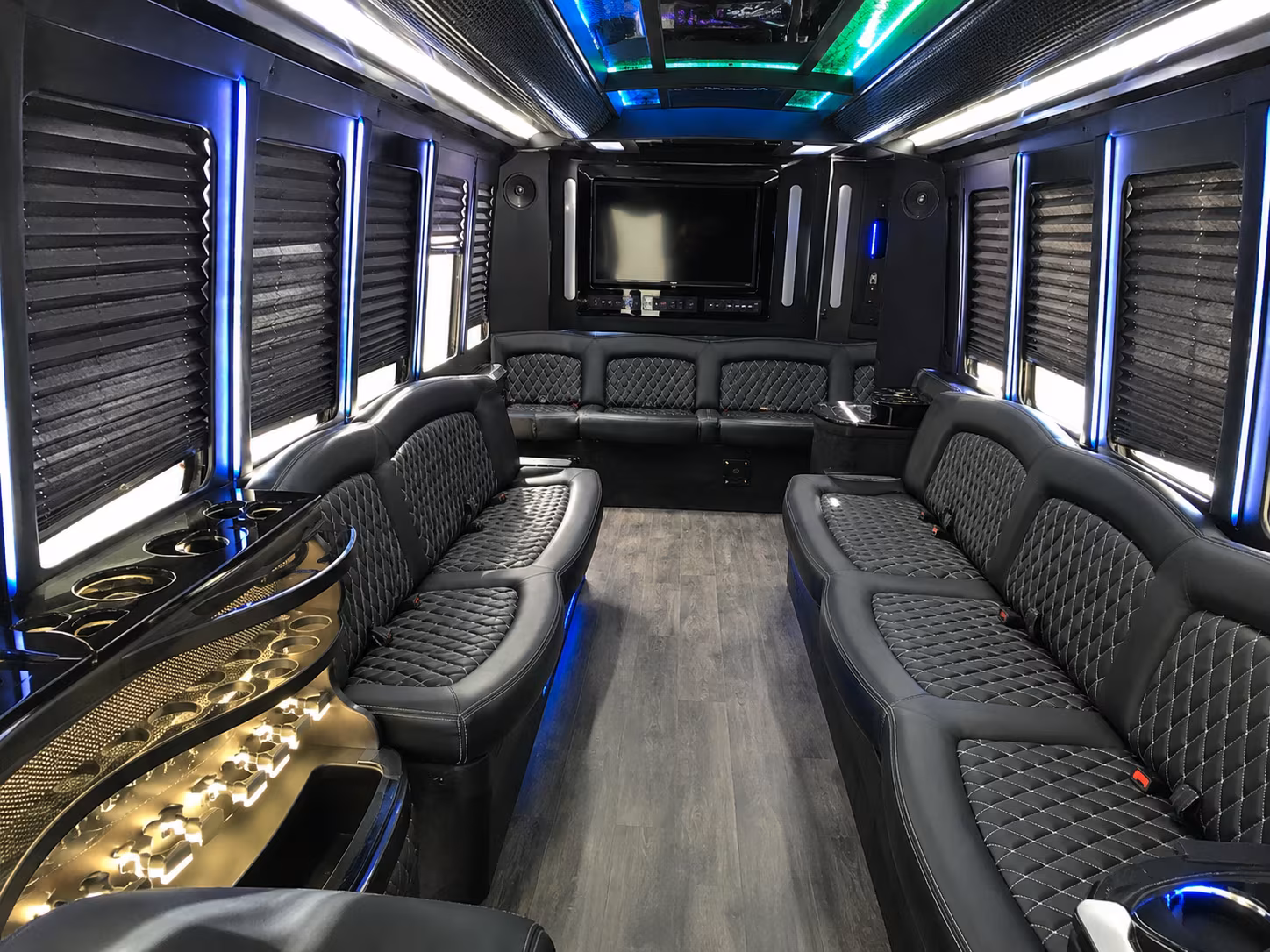 Elk Grove Sporting Event Transportation party bus exterior