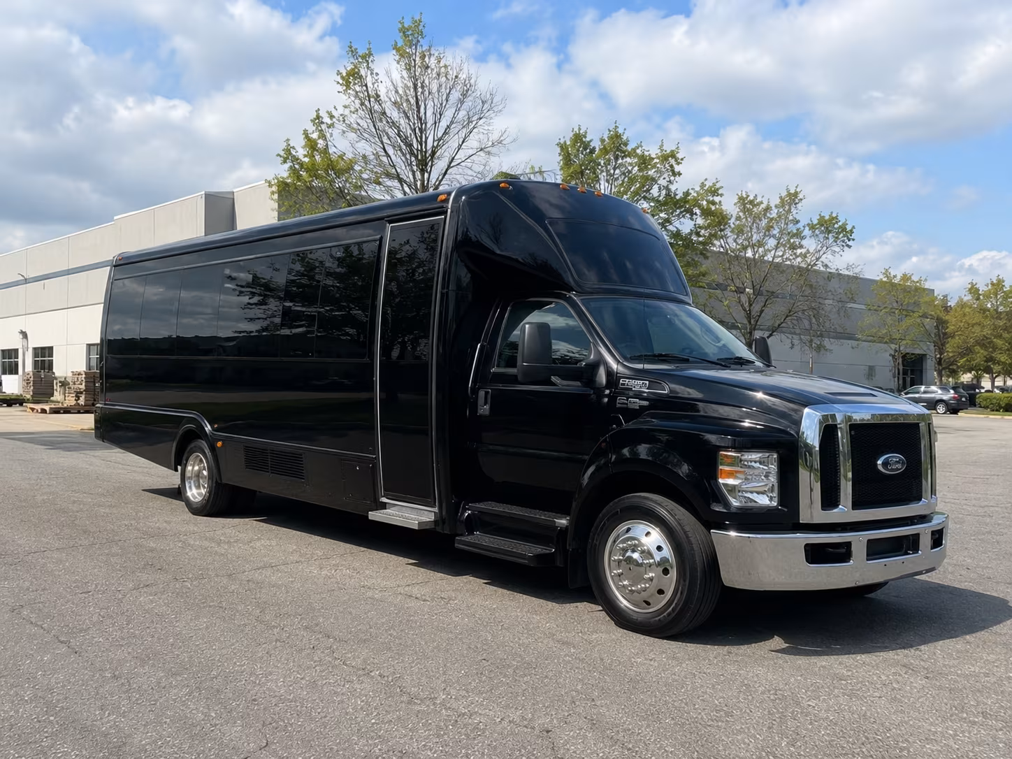 Elk Grove Sporting Event Transportation party bus exterior