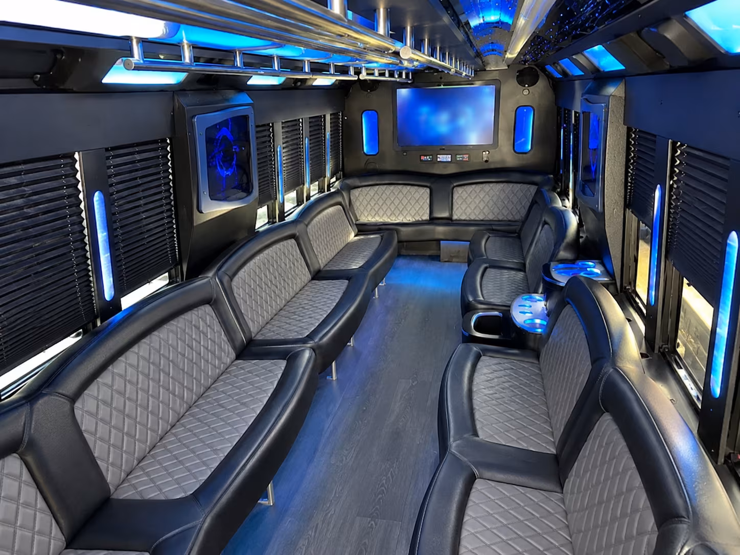 Elk Grove Wedding Transportation party bus exterior