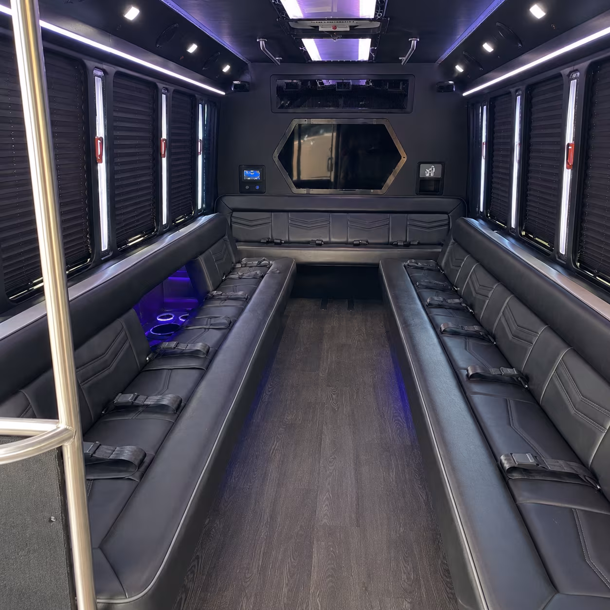 Elk Grove Wedding Transportation party bus exterior