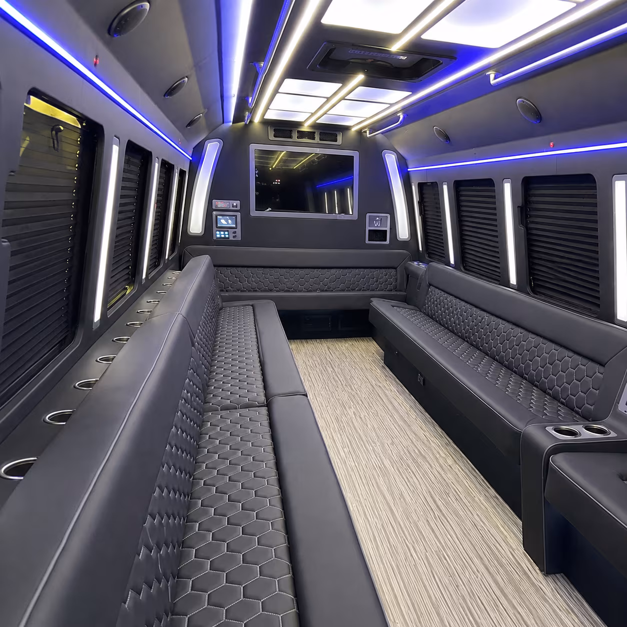 Elk Grove Wedding Transportation onboard seating