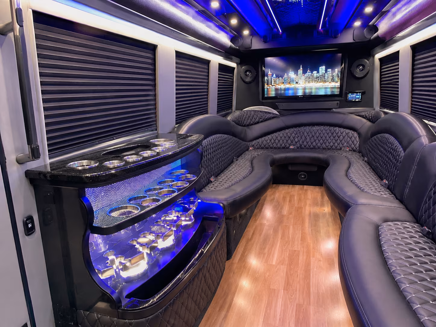 Elk Grove Winery Tour & Pub Crawl Transportation party bus exterior